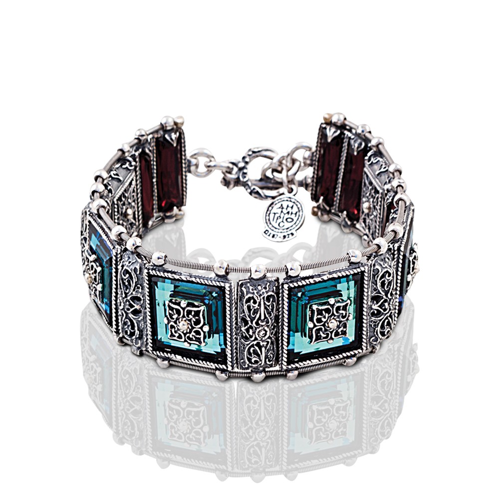 Handmade byzantine double sided bracelet