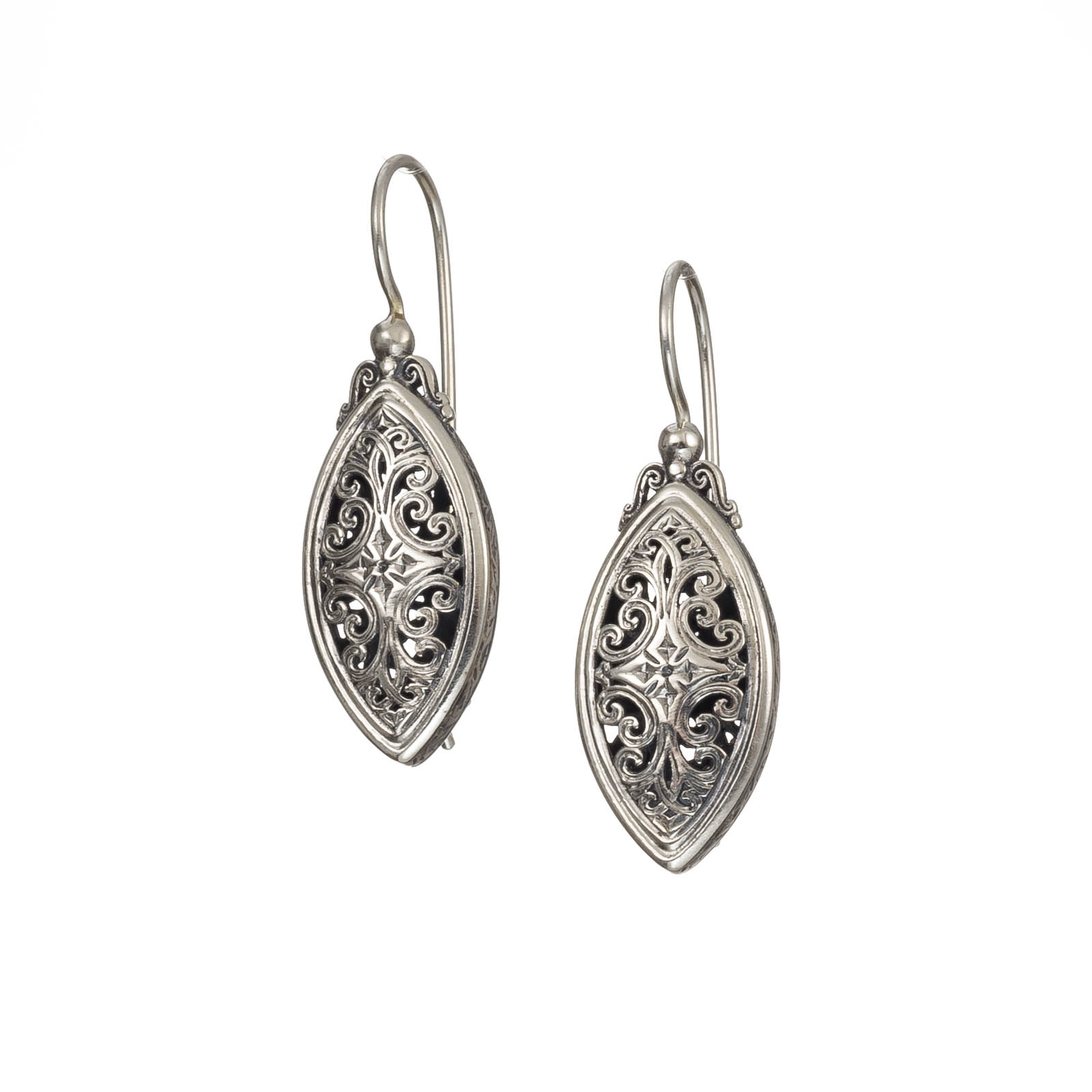 Handmade byzantine earrings with filigree