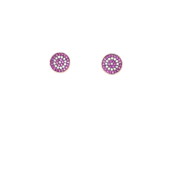 Silver eyes earrings with cubic zirconia