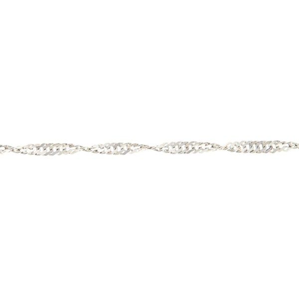 Sterling silver 925 chain in 22K white gold plated