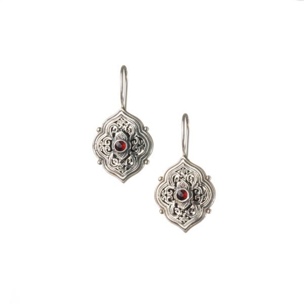 Ασημένια βυζαντινά σκουλαρίκια με Γρανάδα